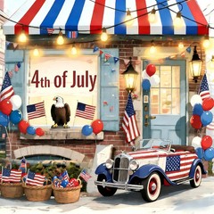Independence Day Diamond Art Kits for Adults, 4th of July Patriotic Shop Diamond