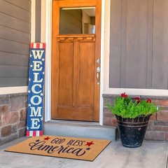 9 Pcs 4th of July Stencils for Door Mats Reusable Welcome Templates Large Stenci