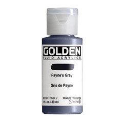Fluid Acrylics by GOLDEN, Payne’s Gray, 1 fl. Tools & Home Improvement