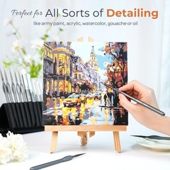 30 PCS Miniature Paint Brush Set – Detail Brushes for Acrylic, Oil, Watercolor,
