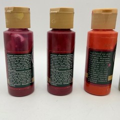 DecoArt Americana Acrylic Paint Set 6 Colors Napa Red Orange Green Blue 2oz Lot