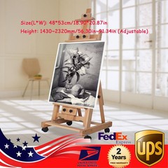 Large Heavy-Duty Studio Artist Easel H-Frame Wood Painting Art Easel Standing