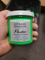 Lefranc Bourgeois Flashe Extra Fine Vert Fluo 125ml 4.2 fl oz Fluorescent Green