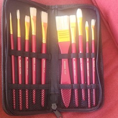 Meeden Assorted Artist Paint Brush Set, Assorted Sizes, Zip Case