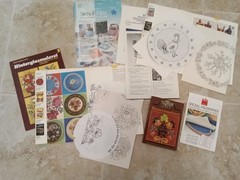 German Folk Art Lot Stencil Folders Booklets Paint Color Charts Bauernmalerei