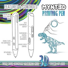 Professional Printing 3D Pen with OLED Display