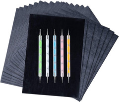 200 Sheets Carbon Paper Black Graphite Paper Transfer Tracing Paper and 5 Pieces