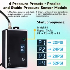 32PSI Cordless Airbrush Kit with Compressor – Portable Handheld Air Brush wit…