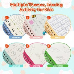 Magic Grooved Writing Practice for Kids,Reusable Grooved Handwriting Workbook…