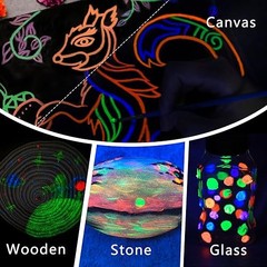 Glow in the Dark Paint, Neon Neutral Paint (120ml / 4.05oz) Tubes, Art Craft