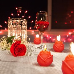 2 Pack Rose Candles Molds, Set of Large + Small 3D Flower Silicone Molds for …