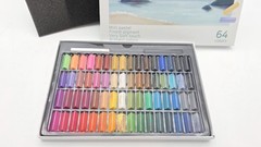 Ha Shi Soft Pastel Set, 64pc Mini Pastels Finest pigment Brilliant colors, Used