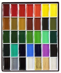 Kissho Gansai Japanese Watercolor Paint Set 35Colors Traditional Nihonga Art