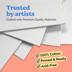 Chalkola 11×14 Canvas for Painting (15 Pack) | Blank 15 – 11″x14″, White
