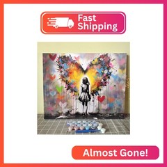 Tucocoo Street Graffiti Love Heart Paint by Number for Adults Canvas Beginner to