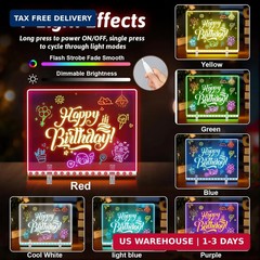 17″ Led Drawing Board for Kids, Rechargeable Light Up Drawing Board with 7 Color