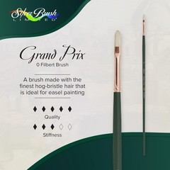 Exceptional Long Handle Filbert Brush by Silver Brush – Grand Prix Series Size 0