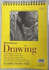 Strathmore 300 Series Drawing Pad, Medium Surface, 9″x12″ SpiralBound, 50 Sheets