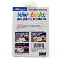 Marvy Uchida Wet Looks Embossing Markers Primary Set of 8