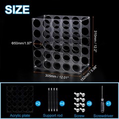 Vinyl Roll Storage Rack, 25 Holes | Aperture 1.97 Inch Vinyl Roll Holder