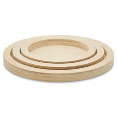 Round Cradled Canvases, Unfinished Set of 3 for Paint Pour/Resin | Woodpeckers