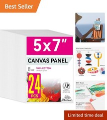 Heavy Duty 5×7 Canvas Boards for Painting Crafts and Kids Projects