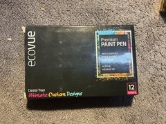 Ecovue Premium Paint Pen 12 Colors Sealed Oil Based For Ceramic Glass Wood Metal