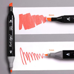 24-60 Colors Oily Art Marker Pen Set for Drawing Double Headed Sketching Tip Bas