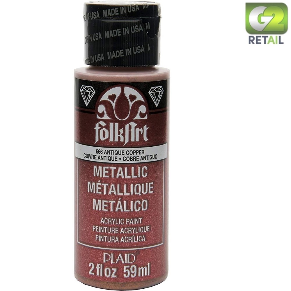 2 Oz Non-Toxic Metallic Acrylic Paint – Iridescent Antique Copper