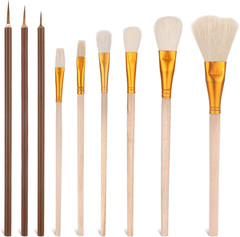 9 Pack Pottery Glaze Brushes Ceramic Brush Set, Glaze Brushes for Pottery, Water