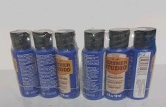 Leather Studio Set of 6 – 2 fl oz Acrylic Shoe Paint- COBALT BLUE #71433