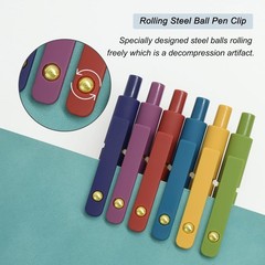 6 Pcs 0.5mm Fine Point Gel Pens – Vintage Gold for Smooth Writing & Journaling