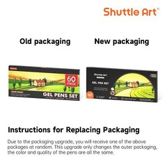 60 Earth-Tone Gel Pens & Refills for Coloring Landscapes & Nature