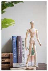 HSOMiD 12” Artists Wooden Manikin Jointed Mannequin Perfect for Small, A