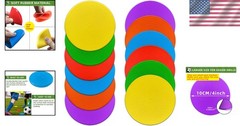 12 Pcs Non-Slip Colored Spot Markers – Perfect for Sports Training & Activities