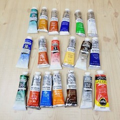 Lot of 19 1.25 Oz Winsor & Newton Winton Oil Paint