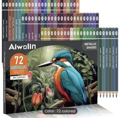 72 Aiwolin Metallic Colored Pencils NEW Shipping Included