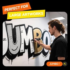 Coogert 3Pcs Silver Jumbo Poster Markers, 15MM Thick Permanent Acrylic