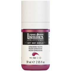 Quinacridone Magenta 2oz 59ml Professional Soft Body Acrylic Paint Bottle