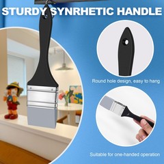 4 Pcs Silicone Paint Brush Set , 1 1.5 2 2.5 Inches Wide L2U55296