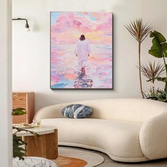 Paint by Numbers for Adults and Kids, Pink Wall Art Religious Christian Paint…