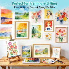 Teal 18 Sheets 9×12 Inch 140lb/300gsm Artist Grade Watercolor Paper Pad Book
