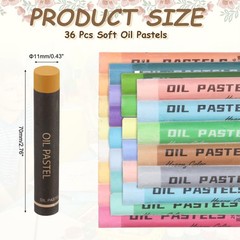 Soft Oil Pastels, Oil Pastel Crayons Blendable(Earthy Yellow, Pack of 36)