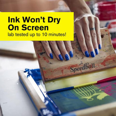 Fluorescent & Night Glo Fabric Screen Printing Ink Set, Set of 4, Glow in the Da