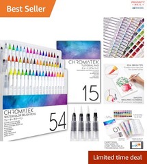 54 Watercolor Pens Set with Tutorial Pad & Online Video Series – Ultimate Art…