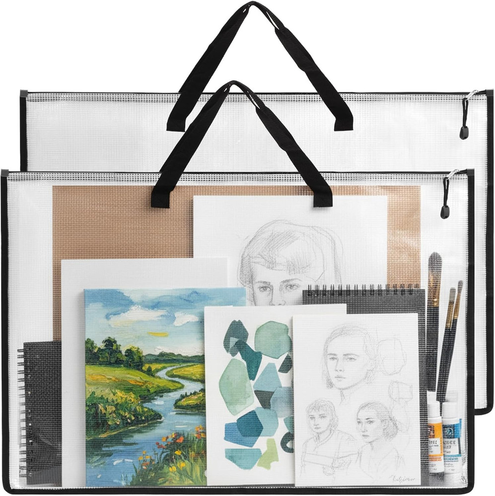 EOOUT 2 Pack 24X36 Inches Art Portfolio Case, Portfolio Folder for Artwork, Post