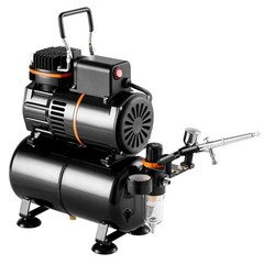 Airbrush Kit Dual Fan Air Tank Compressor System Kit with 3.5L Air Tank