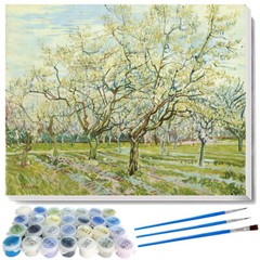 Paint by Number Kits, Van Gogh Oil Painting Art Works DIY 40x50cm, Peach Blossom