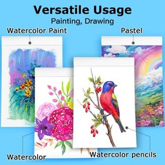 2 Pack 9×12 Inch Watercolor Paper Pad Bulk School Supplies Art Craft Teal Cover