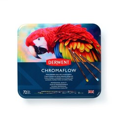 Derwent Chromaflow Colored Pencils Tin, Set of 72, Great Office Product